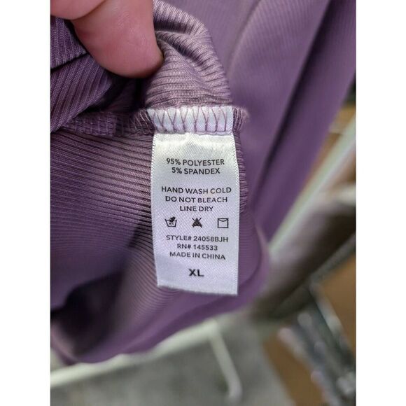 W5 Elastic Detail Top Purple Size X Large - Picture 4 of 5